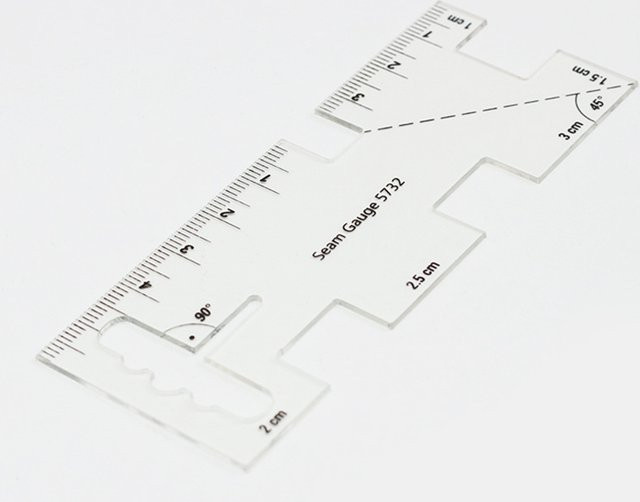 Acryl Patchwork Lineal zum Quilten und Nähen, transparentes Mini-Nähwerkzeug für Textilien - Bild 1