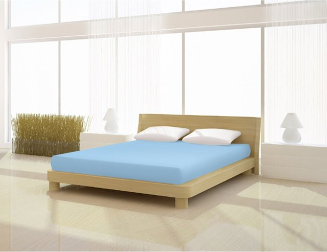Mr. Sandman Spannbetttuch kuschelflauschig in Blau, B/T: 180 x 200 cm - Bild 1