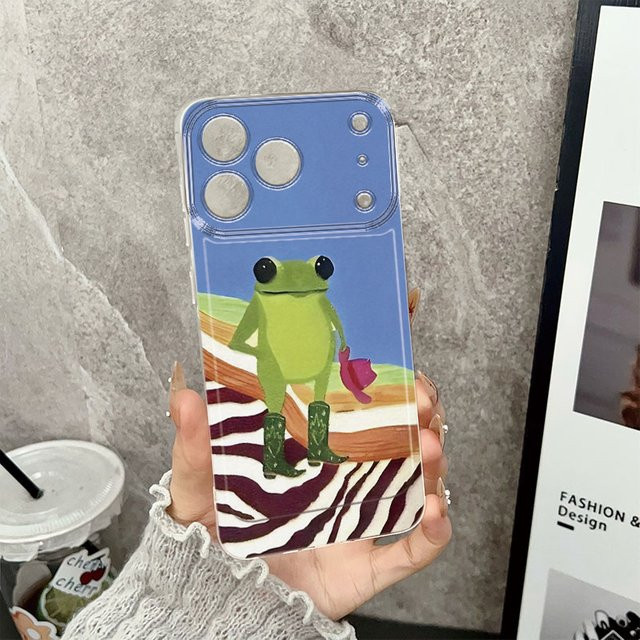 Handyhülle Der Gentleman Frosch für iPhone Modelle, transparent und mehrfarbig - Bild 1