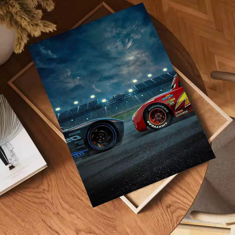 Cars 3 Lightning McQueen Poster als selbstklebender wasserfester Papieraufkleber für deine Wanddekoration in Mehrfarbig - Bild 4