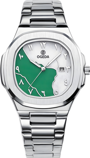 OGEDA Armbanduhr Quarz, Edelstahl, Grün, Saphirglas, 40 mm, Herren - Bild 1