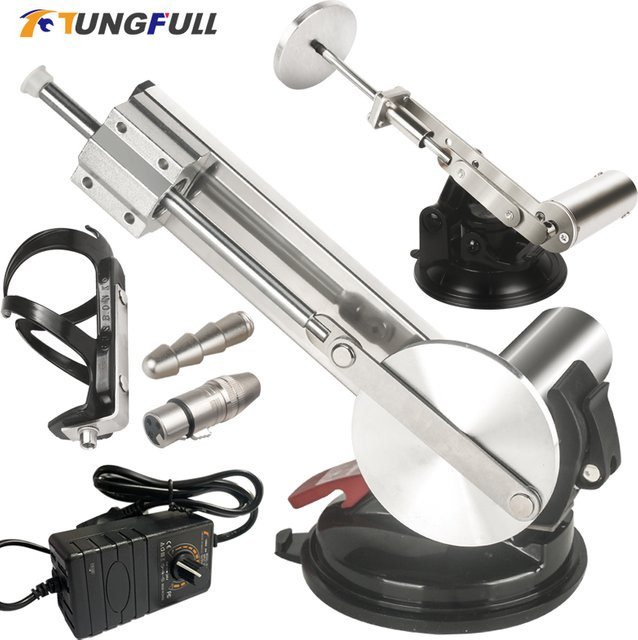 Mini-Teleskop-Linearantrieb mit 3XLR-Anschluss und Hubmechanismus in Silber, 110 V-240 V - Bild 1