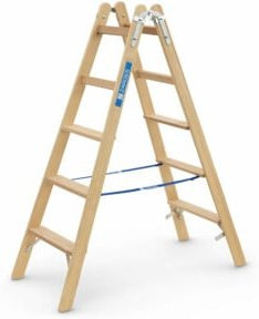 Zarges Crestastep B Holz-Stehleiter beidseitig begehbar mit 2 x 5 Stufen - Bild 1