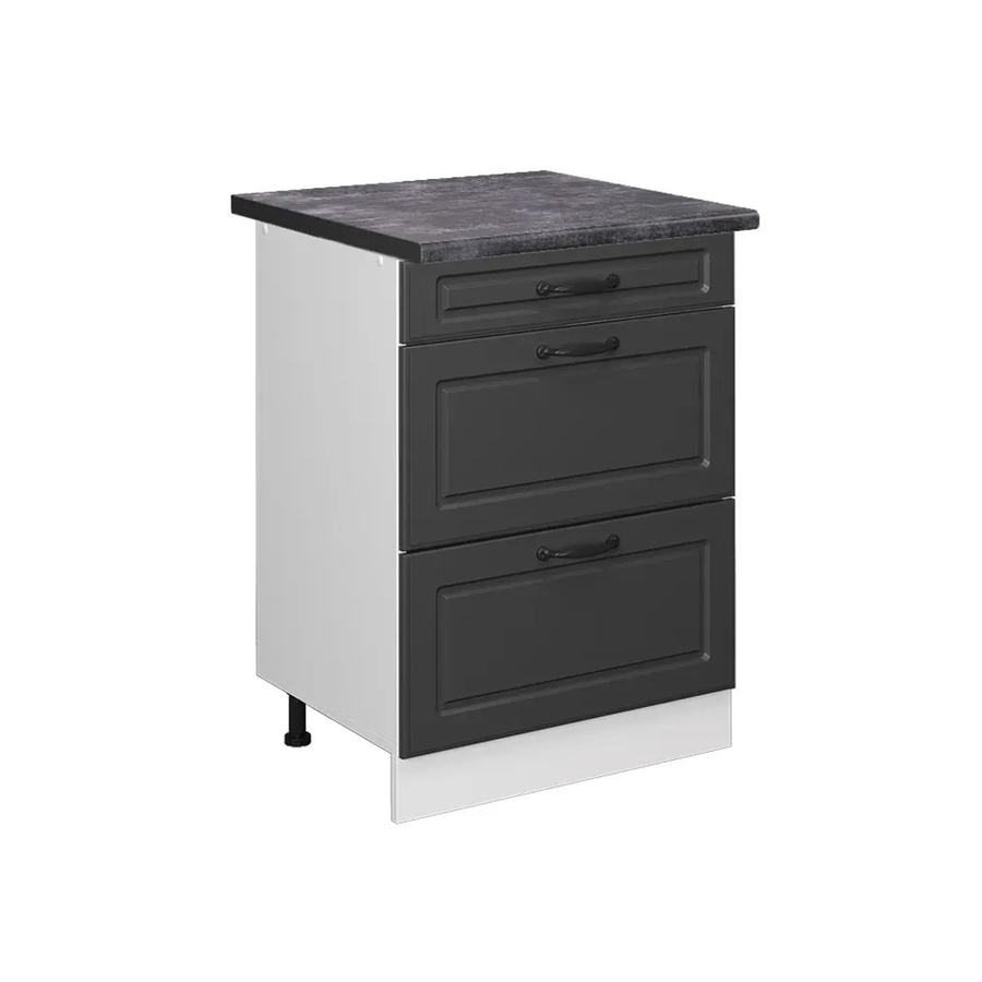 Vicco Küchenunterschrank R-Line in Anthrazit und Weiß im Landhausstil mit Schubladen, B/T/H: 60 x 31,73 x 81,6 cm - Bild 2