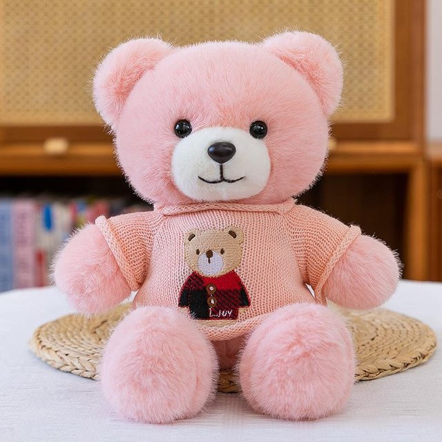 Seidenschal veränderlicher Bär, Plüschtier, Rosa / Pink, 40cm - Bild 1