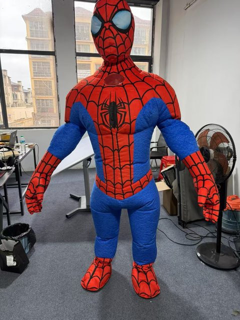 Potdemiel Spinne aufblasbares Maskottchen Kostüm, Rot, Marvel - Bild 1