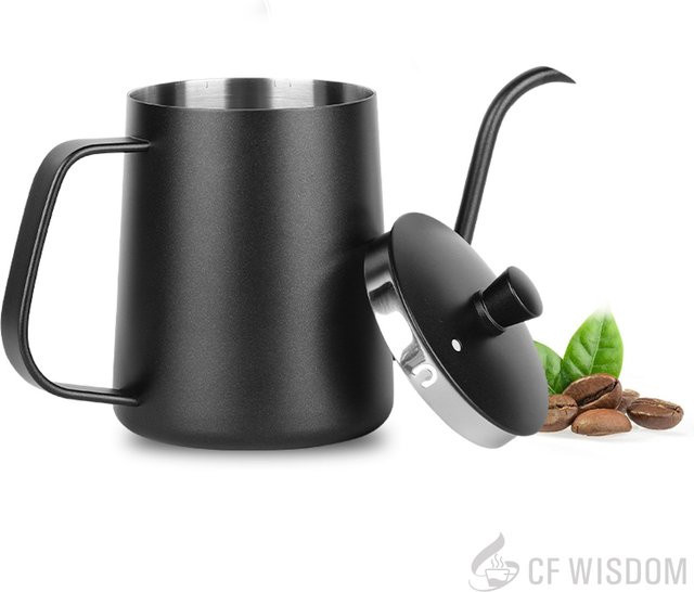 CF Wisdom Schwanenhals-Wasserkocher aus Edelstahl in Schwarz - Bild 1
