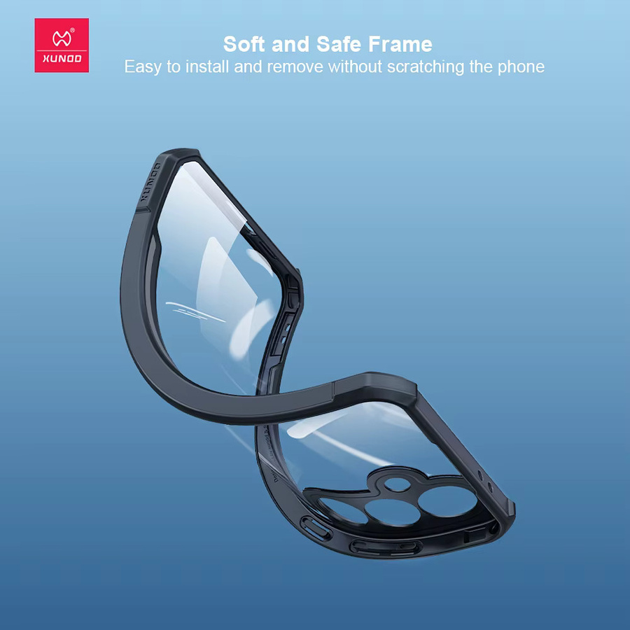 Xundd Schutzhülle für Samsung Galaxy A36 A56 A57 A37 A16 A17 5G A06 A07 mit Airbag Anti-Sturz TPU und Acryl Rückseite sowie durchsichtigem Kameraschutz in Transparent und Schwarz - Bild 4
