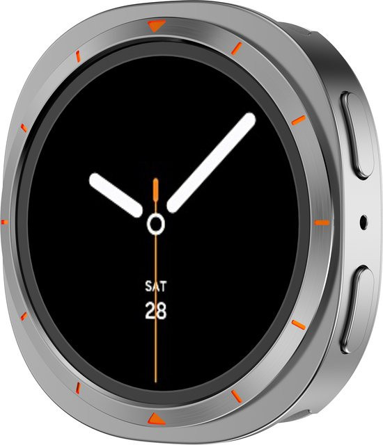 LCAPLE Schutzhülle Edelstahl, Samsung Galaxy Watch 8 44 mm 40 mm, Black white - Bild 1