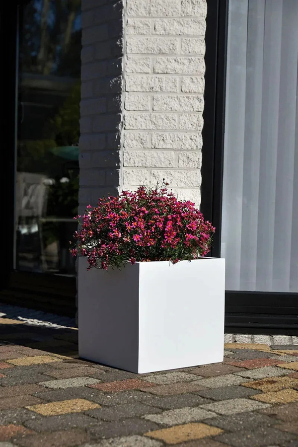 Pflanzkübel Leyla von artplants in Weiß, B/T/H: 40 x 40 x 40 cm - Bild 3