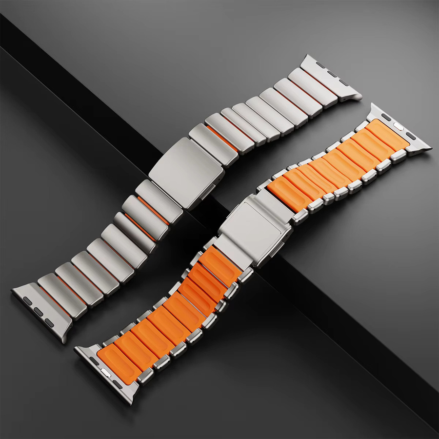 FancyWrist Uhrenarmband Titan, Silikon, Silber, Unisex - Bild 3