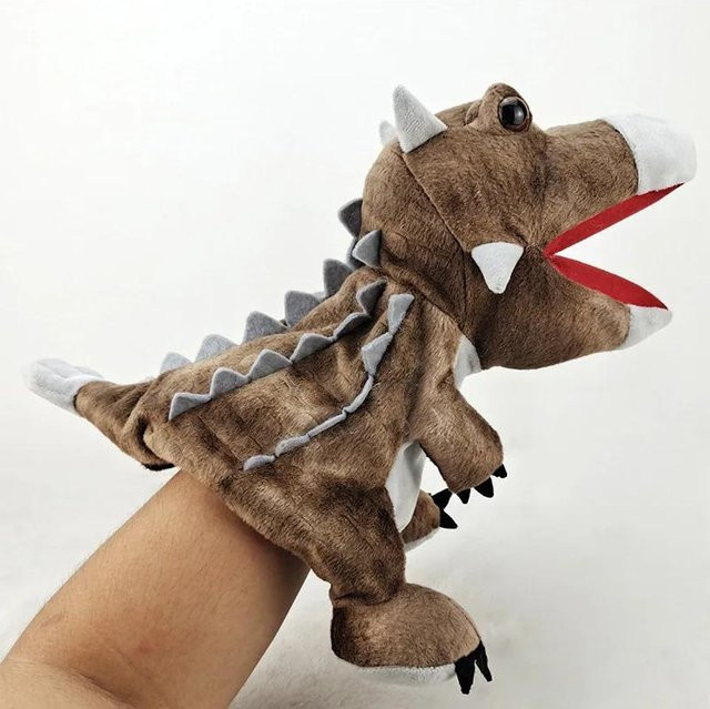 Kidsly Dinosaurier Tier Plüsch Puppe, Handpuppen, ab 1,5 Jahre - Bild 1