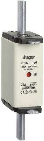 Hager NH-Sicherung LNH1025MK 25A, 3 Stück, Weiß - Bild 1
