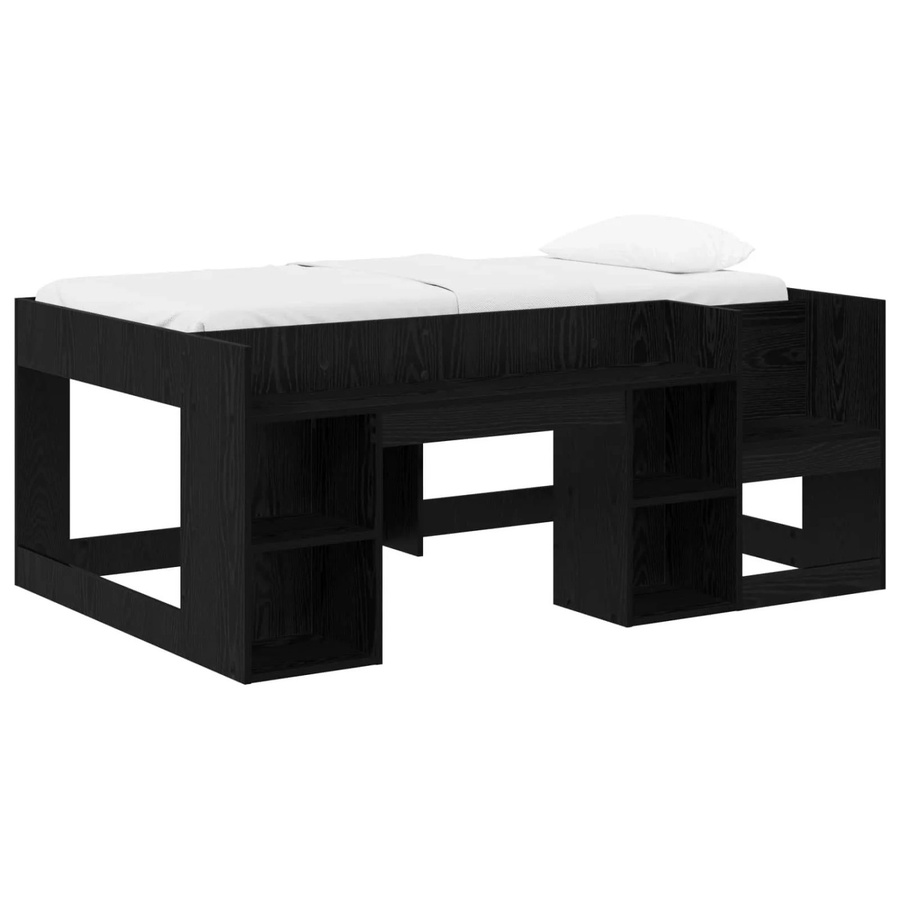 vidaXL Kinderbettgestell mit Stauraum in Schwarzer Eiche, B/T/H: 160 x 80 x 108,5 cm - Bild 2