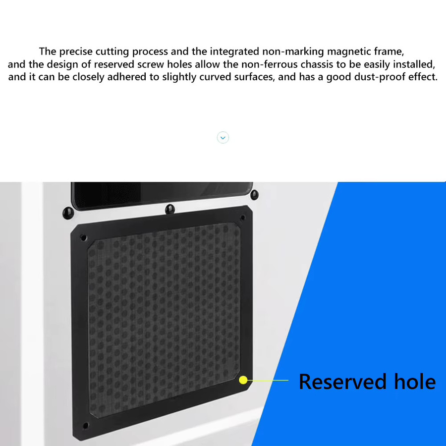 APWIKOGER Magnetischer Staubfilter für PC-Gehäuse mit Rahmen, Schwarz, für 8-14 cm Lüfter - Bild 2