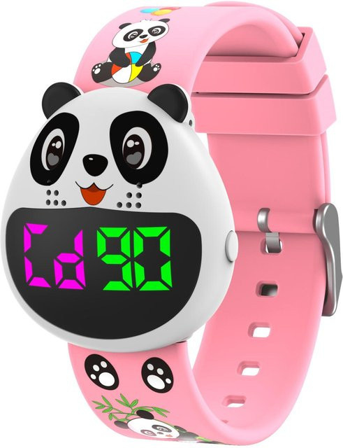 Toys-Glory Fourall Töpfchentrainingsuhr Panda, rosa, wasserdicht, USB wiederaufladbar - Bild 1