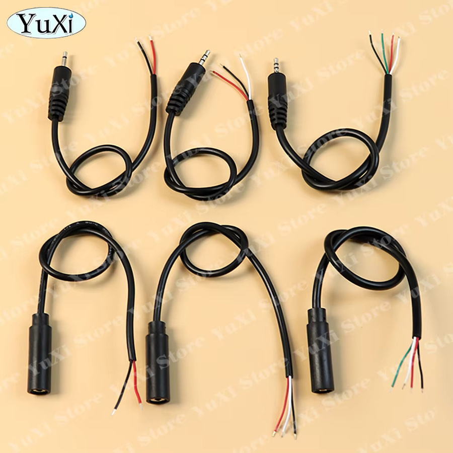 YuXi Audio Verlängerungskabel Schwarz mit 3,5 mm Jack Stecker Mono Stereo TS TRS TRRS für Kopfhörer und Mikrofon - Bild 3