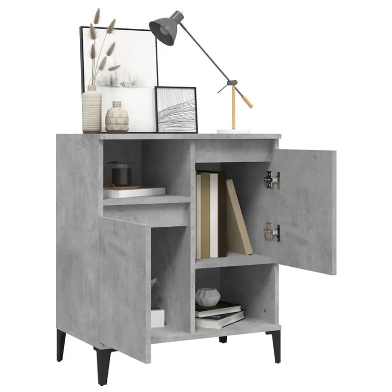 Vidaxl Kommode in Grau aus Holzwerkstoff im modernen Design, B/T/H: 60 x 35 x 70 cm - Bild 3