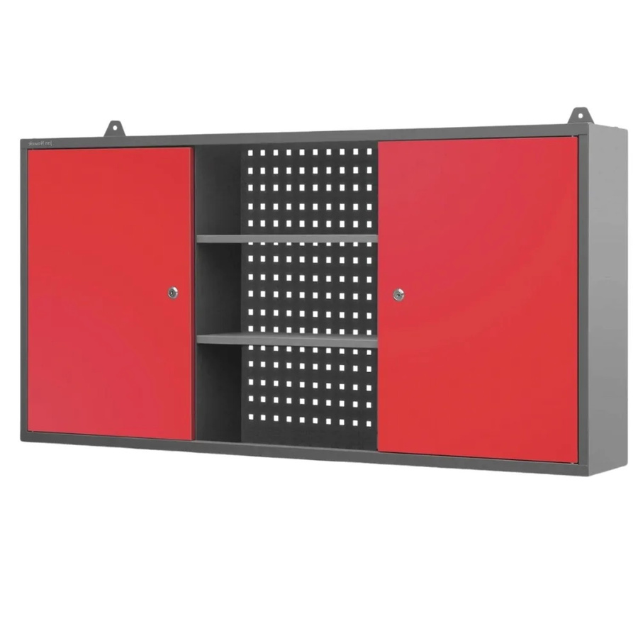 JAN NOWAK Hängeschrank Werkstatt abschließbar Anthrazit-Rot B/H/T: 60 x 120 x 20 cm - Bild 2