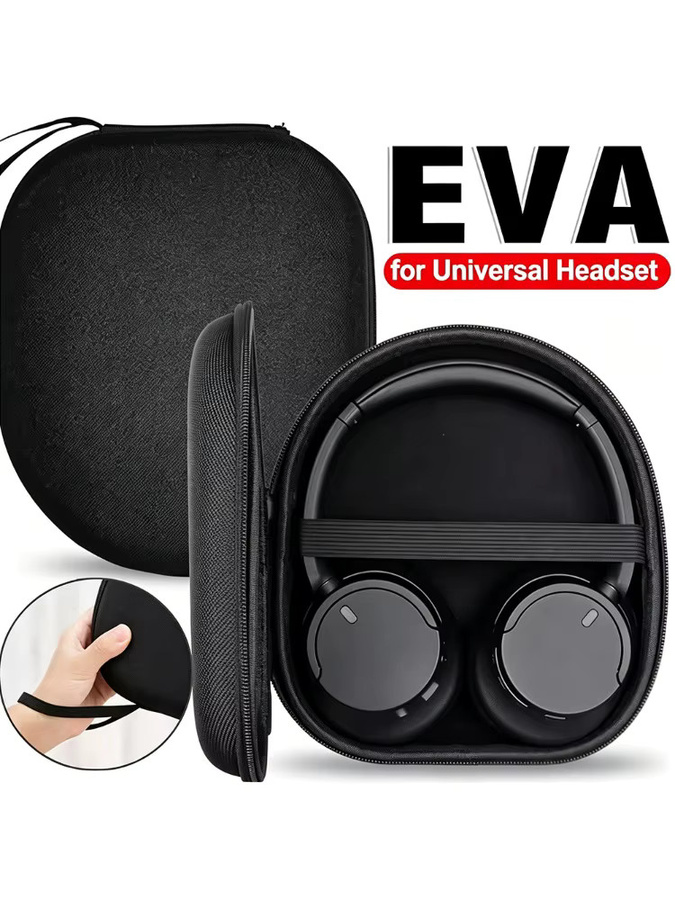 EVA-Tragetasche für Sony On-Ear-Kopfhörer wie MDR-ZX100, ZX110, ZX300, ZX310, ZX600 und WH-CH 720N XM4 in Schwarz - Bild 6