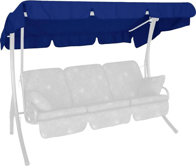 Angerer Sonnendach für Hollywoodschaukel aus Polyacryl und Polyester, Blau, Breite: 145 cm, Breite: 210 cm - Bild 1