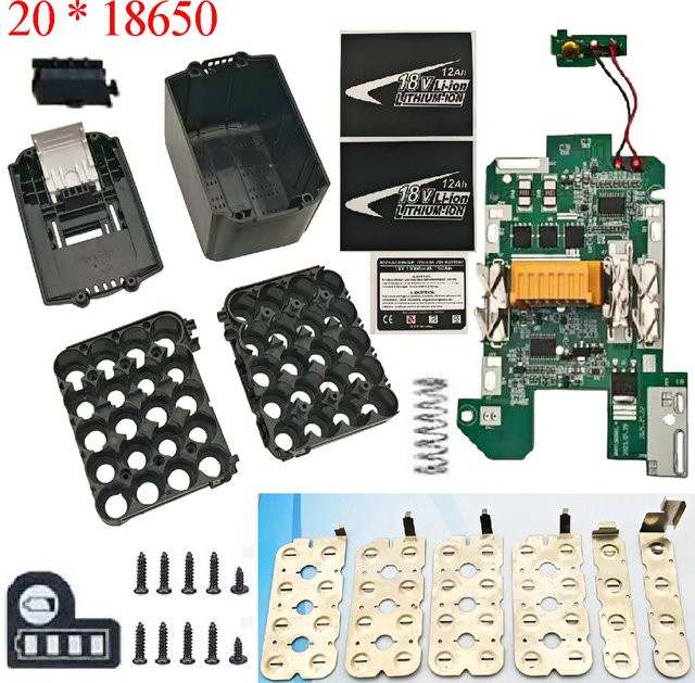Dawupine BMS Schutzplatine und Gehäuse für Makita 18V Li-Ion Akku Pack 20X18650 - Bild 1