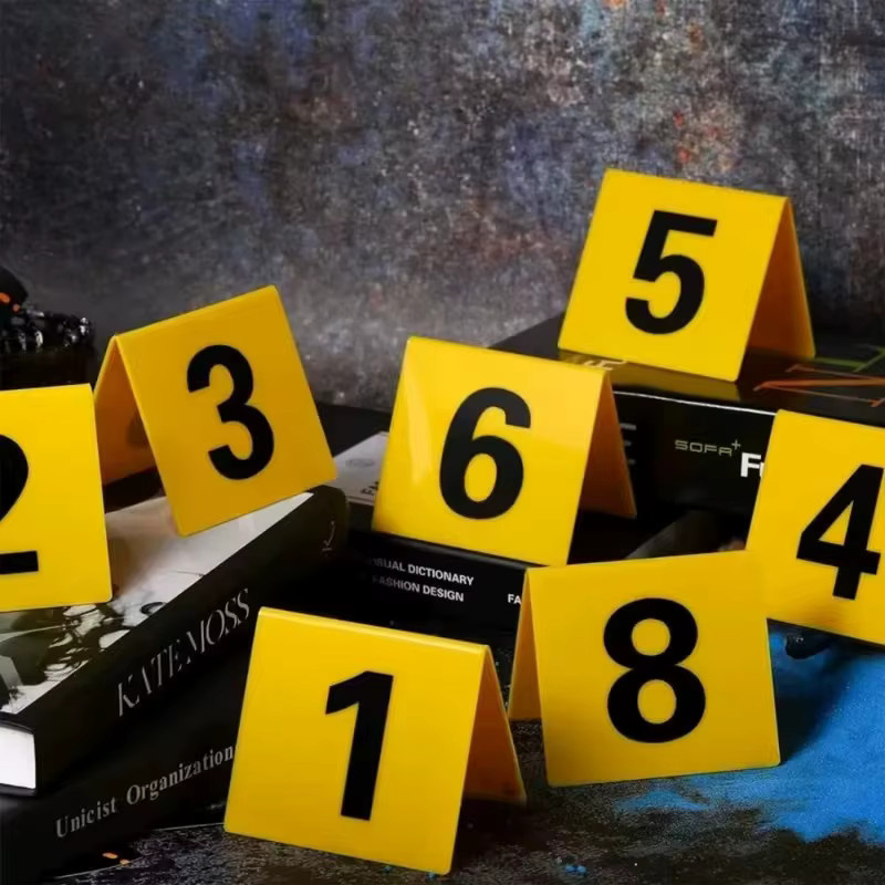 Acryl-Tischnummern Set 1-40 in Schwarz und Gelb für Restaurants, Hotels und Veranstaltungen - Bild 3