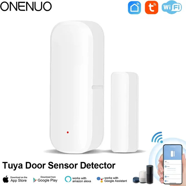 ONENUO Smart Life Tuya WiFi Tür- und Fenstersensor in Weiß zur Steuerung via Alexa und Google Home - Bild 1