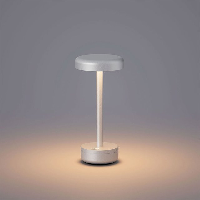 ELLE Decoration Iena LED-Akkuleuchte in Silber mit dimmbarer Touch-Funktion - Bild 1