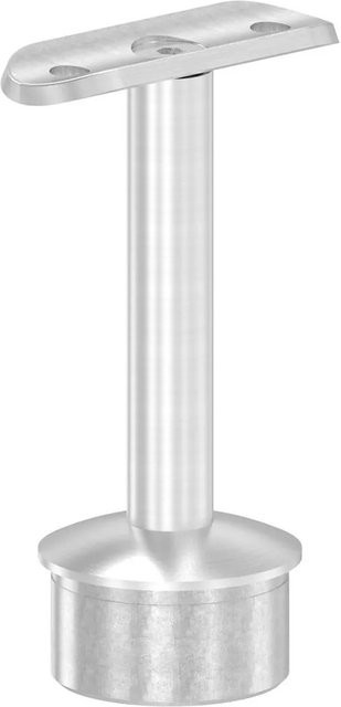 FeNau Handlaufstütze aus Edelstahl in Silber für Ø 42,4 mm mit Halteplatte - Bild 1