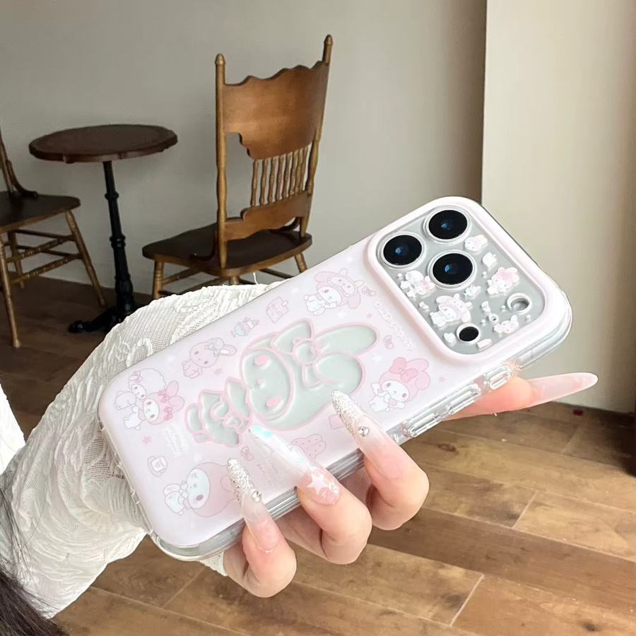 Stoßfeste Handyhülle Melodys Cut-Out Aufkleber in Rosa für iPhone 17 Pro Max, 16 Pro und 15 Pro Max - Bild 3