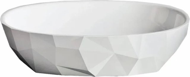 Swiss Aqua Technologies Aufsatzwaschbecken Waschschale aus Mineralguss, Oval, Weiß, B: 56 cm, T: 37 cm - Bild 1