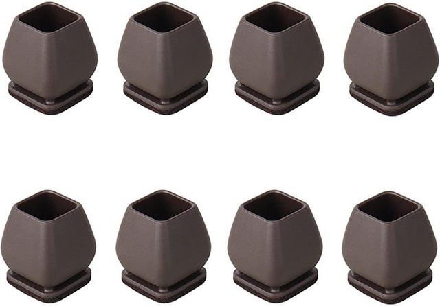 8 Stück Stuhlbeinabdeckungen mit dicken Filzpolstern aus Silikon und Kunststoff in Braun von Binchi Outdoor Product zum Schutz deiner Böden - Bild 1
