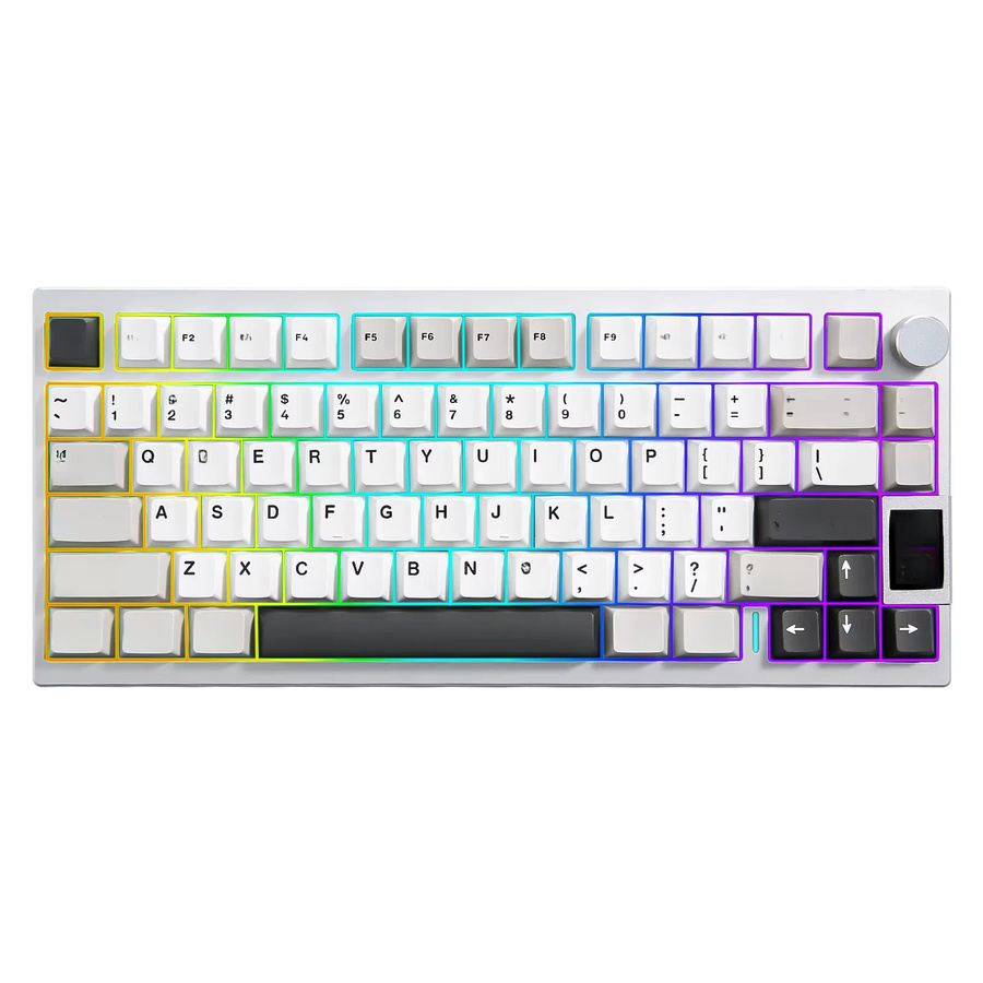 YUNZII AL80 Mechanische Gaming-Tastatur in Silber, kabellos mit Bluetooth, CNC-Aluminium-Gehäuse, LCD-Display und Hot-Swap-Funktion, QMK/VIA-kompatibel - Bild 7