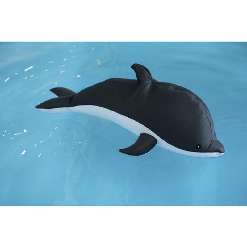 Westmann Pool Buddy Sitzsack Delfin in Grau Weiß aus Polyester B/H/T: 102 x 36 x 40 cm - Bild 9