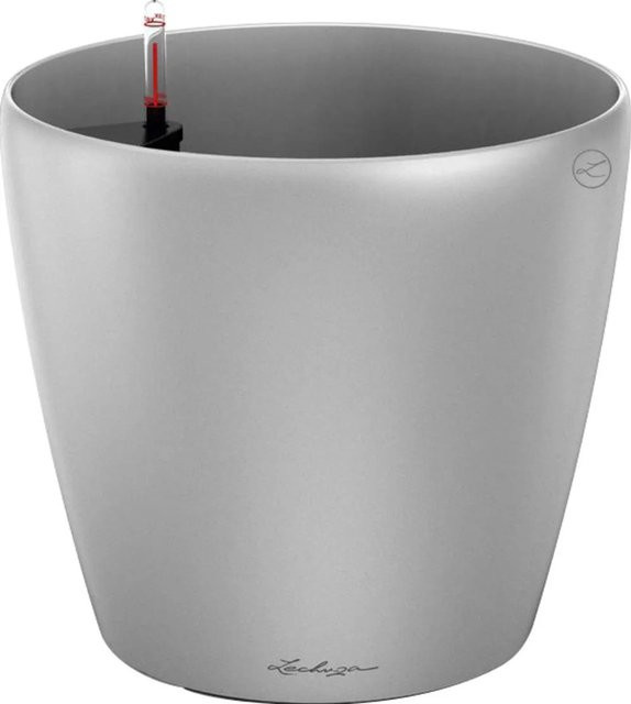 Lechuza Pflanzgefäß Classico Premium rund in Silber metallic, Durchmesser: 70 cm, Höhe: 65 cm - Bild 1