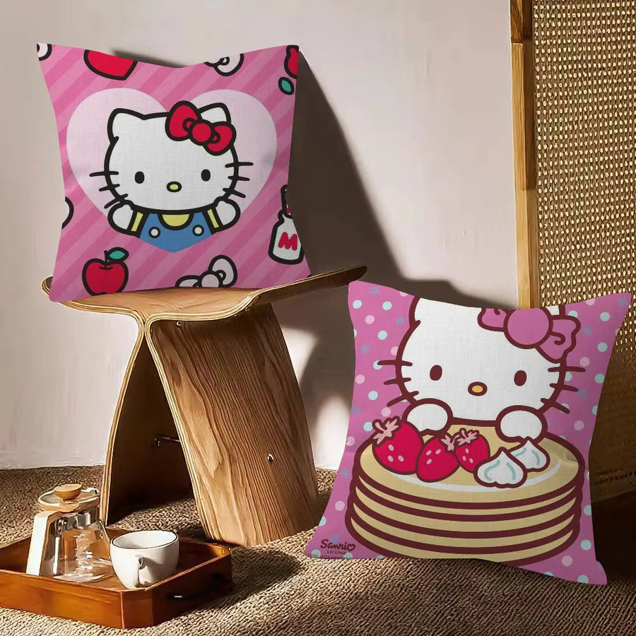 Kissenbezug Bilibili Anime Cartoon Design in Pink, quadratisch, Breite: 30 cm, Höhe: 30 cm - Bild 3
