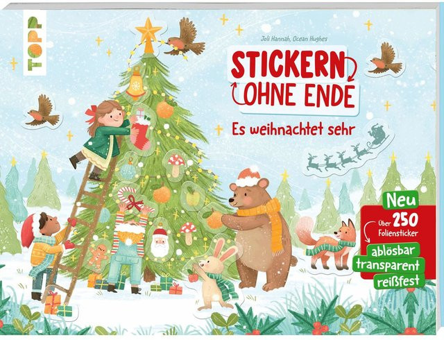 Joli Hannah Stickern ohne Ende - Es weihnachtet sehr Buch mit Foliensticker - Bild 1