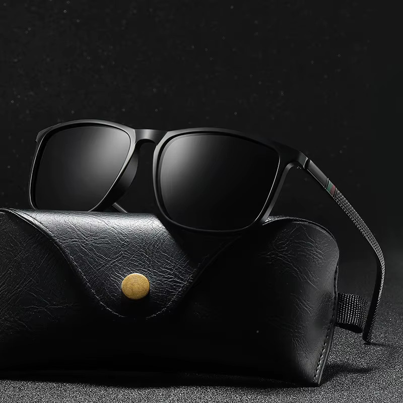 Samjune Sonnenbrille, Herren, Vollrand, Square, Schwarz, polarisiert - Bild 1