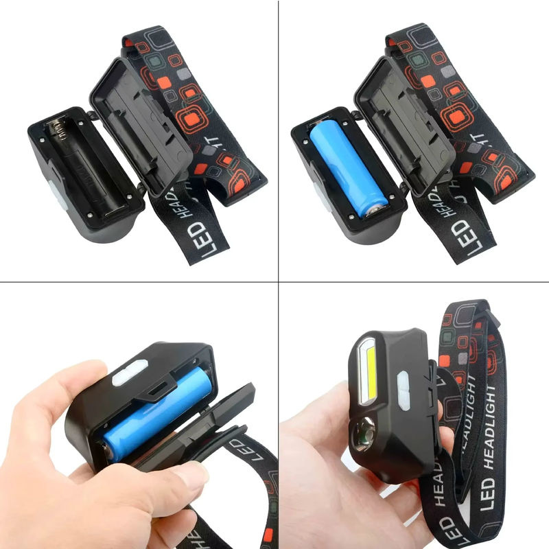 XIWANGFIRE LED COB Außen-Scheinwerfer mit USB-Ladefunktion, Multifunktions-Taschenlampe für Outdoor und Angeln, Schwarz - Bild 5