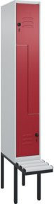 C+P Z-Spind Classic PLUS Sitzbank mit 2 Fächern und Sicherheits-Drehriegel, B/T/H: 212 x 30 x 81,5 cm - Bild 1