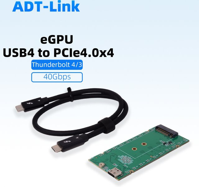 SPEEDIER USB 4 zu M.2 PCIe 4.0 X4 NVMe Adapterplatine mit 40 Gbit/s für Thunderbolt 4 und eGPU sowie FPGA Sound/DMA Capture Card - Bild 1