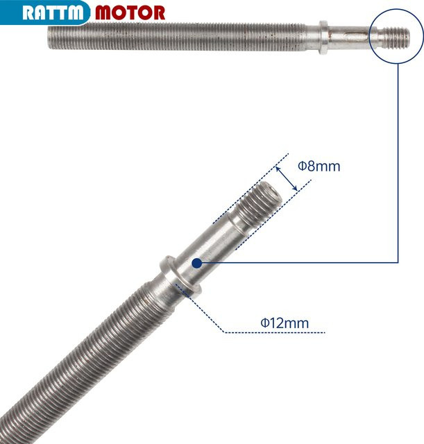 Reitstock-Leitspindel M10 x 1,0 mm in Silber für WM210V-506 BHC210 HS210 JY210V CTC210 Drehmaschinen Ersatzteile - Bild 1