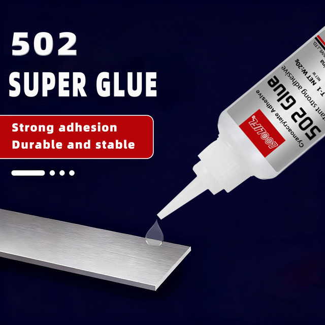 LOOLIFL Superkleber transparent, stark klebender Cyanacrylat-Klebstoff für Holz, Gummi, Leder, Kunststoff und Metall - Bild 1