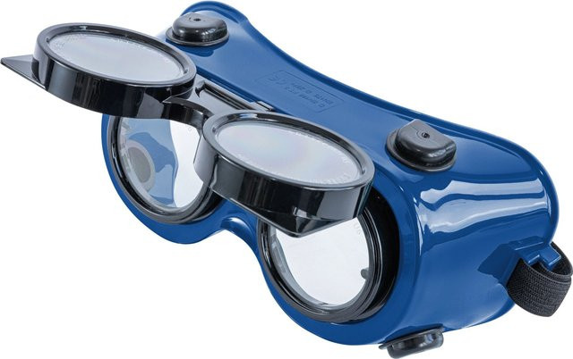 LUX-TOOLS Schweißer-Schutzbrille mit getöntem Kunststoff in Blau und Schwarz, Schutzstufe 5, B/T/H: 195,0 x 140,0 x 85,0 cm - Bild 1