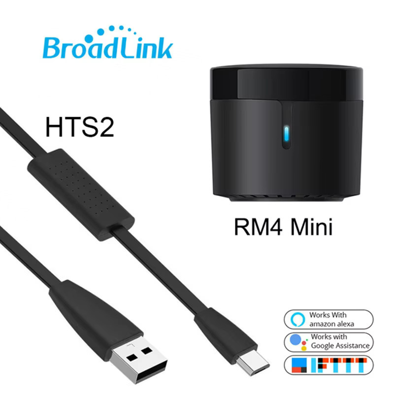 BroadLink RM4 Mini IR-Universalfernbedienung mit HTS2 WiFi Smart IR-Steuerung in Schwarz für Alexa und Google Smart Home - Bild 2