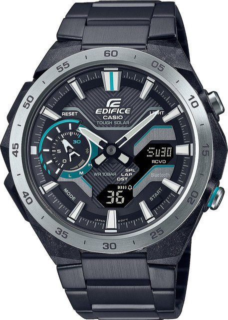 Casio Edifice Armbanduhr, Solar, Chronograph, Edelstahl, 48 mm, Herren - Bild 1