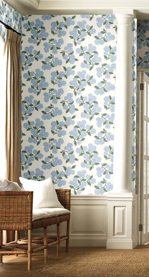 Rifle Paper Co. Tapete Hydrangea Floral Botanical Mehrfarbig - Bild 1