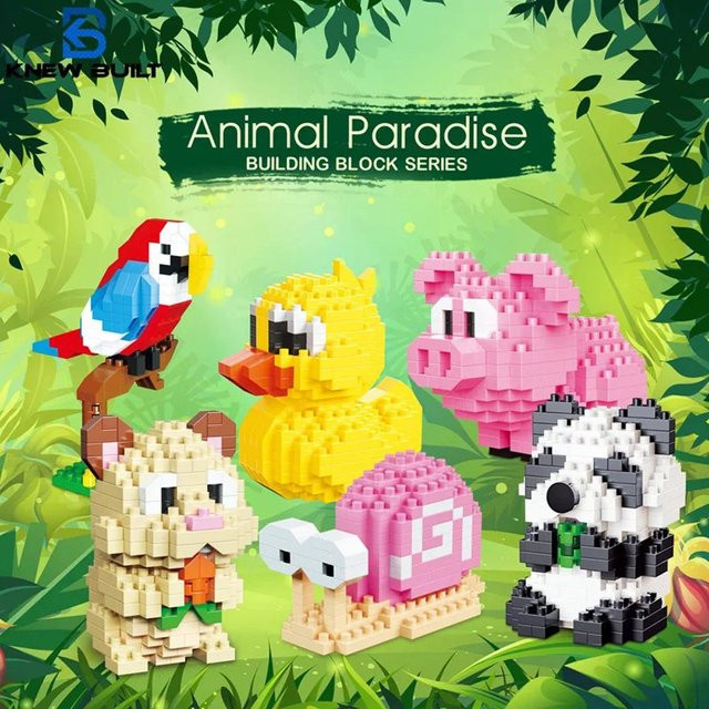 Wucifang Bags 3D Tierpuzzle Bausteine Haustier-Serie, ab 14 Jahre - Bild 1