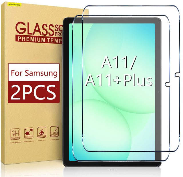 Samsung Galaxy Tab A11 Plus Displayschutzfolie aus gehärtetem Glas, transparent, 8,7 Zoll - Bild 1
